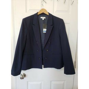 Nine West Women's Blazer Navy Blue